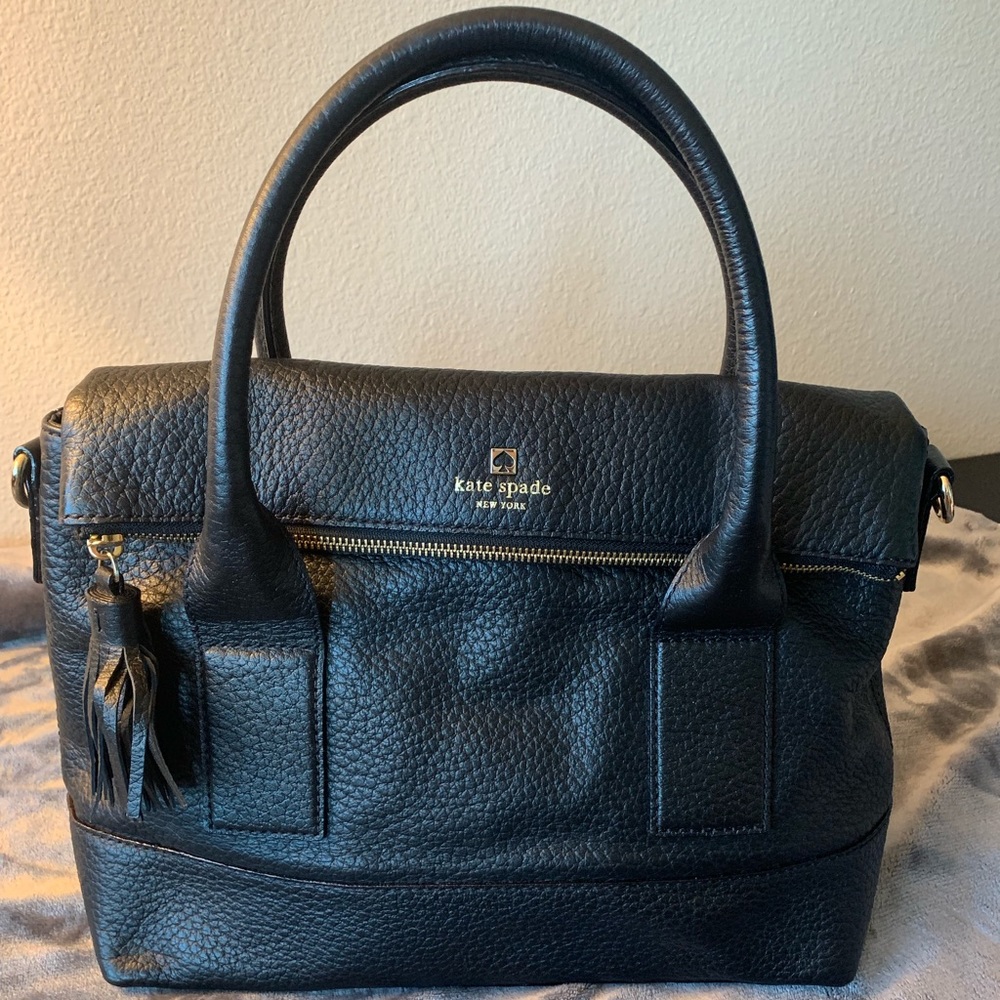 Kate Spade Fold Over Purse in Pebbled Leather